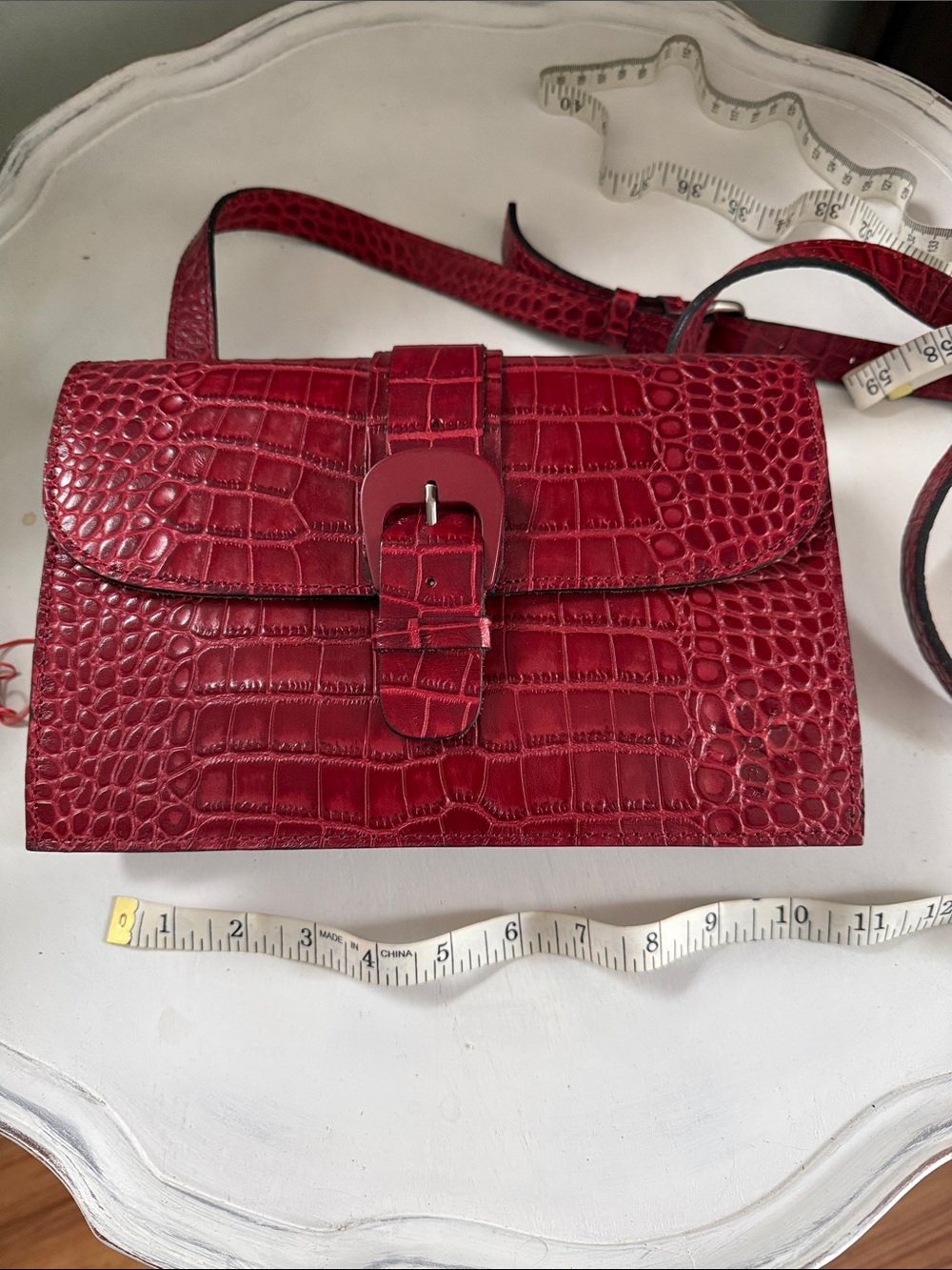 Beautiful Patricia Nash Red croc purse NWT
